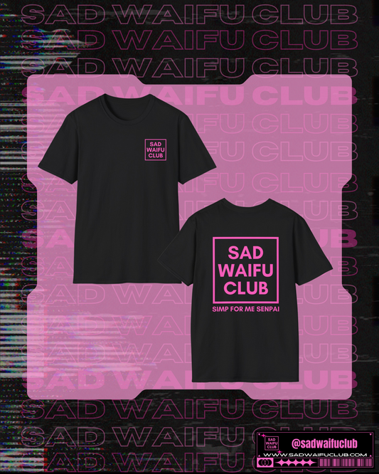 Sad Waifu Club - T-shirt (PINK Logo)