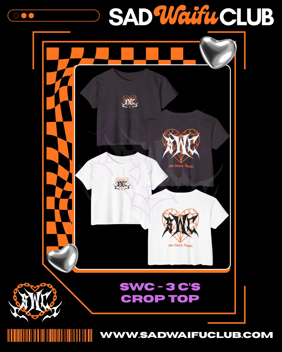 PRE-ORDER - SWC 3 C’s Crop Top